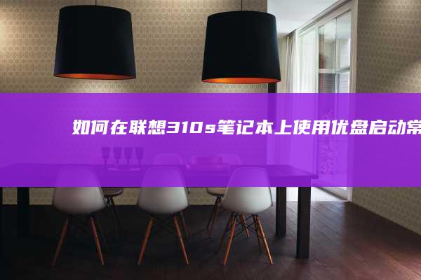如何在联想310s笔记本上使用优盘常见