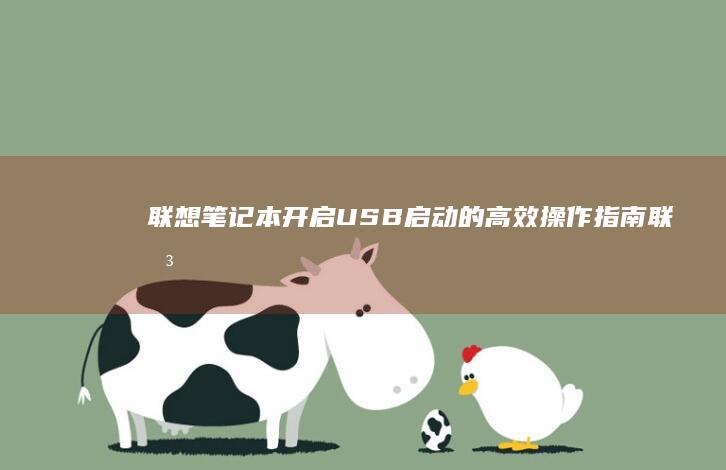 联想笔记本开启USB启动的高效操作指南联想