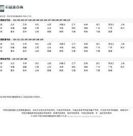 手机号码归属地查询