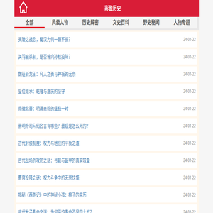 彩盈历史,历史英雄人物简介科普