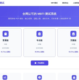 官网MBTI测试