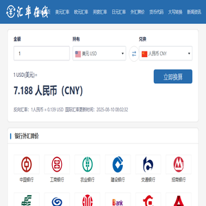 美元兑人民币汇率