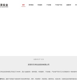 东莞市万泽实业投资有限公司:金融投资