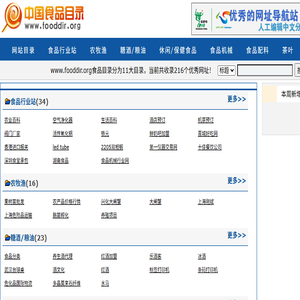 食品目录,中文分类网址导航
