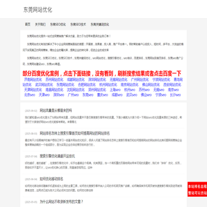 东莞网站优化