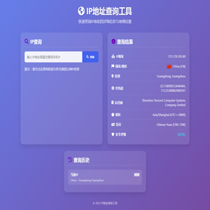 精准IP地址查询工具