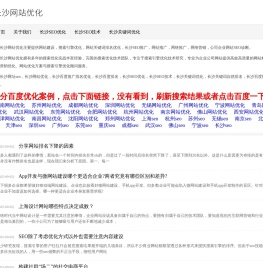 长沙网站优化