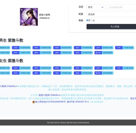 紫微斗数命盘解析